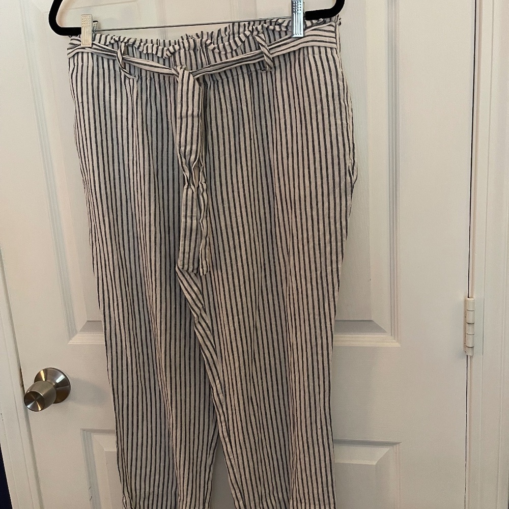 Striped Linen Pants